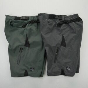 Lot of 2 Zoic Mens Mountain Bike Shorts Gray Black MTB Cycling Cargo Pockets 30